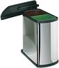 HAILO Abfallsorter 16 (2x8) Liter DUO-3416 ab 45 cm Schrankbreite, edelstahl/weiß Bild 5