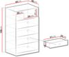Kommode Pezru PX10 (Farbe: Biskuit Eiche / Biskuit Eiche + Weiß Lux + Grau) Bild 3