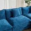 Doppelsofa (ohne Armlehne),moderne Kombinationssofa für Wohnzimmer Schlafzimmer und Wohnung bequeme Doppel-Kissenkissen 80 % atmungsfreier Schneier Stoff,Schneier Stoff,blau, Bild 2
