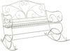 vidaXL Gartenbank Antik Weiß Stahl 42038699 Bild 2