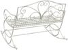 vidaXL Gartenbank Antik Weiß Stahl 42038699 Bild 5