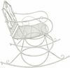 vidaXL Gartenbank Antik Weiß Stahl 42038699 Bild 4
