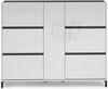 Schuhschrank >EASY< in weiß, Holzwerkstoff - 169x135x25,2cm (BxHxT) Bild 2