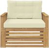 vidaXL Outdoor-Sofa Polyester Weiß und Creme 3439127 Bild 3