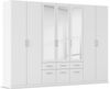 rauch Kleiderschrank, Drehtürenschrank BINGEN, 7-türig, 3 Spiegeltüren teilaufgelegt, 6 Schubkästen, Alpinweiß, 315 x 229 x 54 cm Bild 3