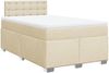 vidaXL Boxspringbett mit Matratze Creme 120x200 cm Stoff 3288174 Bild 3