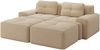 2-Sitzer Modulsofa H 69 x T 204 x B 177 cm aus Cord mit 74 cm Sitztiefe, montagefrei, Beige Bild 4