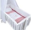 Baby-Delux Stubenbett Babywiege Komplettset Musseliin Bettset, Schaukelwiege Weiß 90x40 cm Komplett Bettset Wiegenset Bild 2