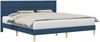 vidaXL Bettrahmen mit Kopfteil Blau 200 x 200 cm Stoff 42027820 Bild 2