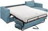Vente-unique - LORETO Sofa SamtStoff Blau - B 223 cm152 cm x H 90 cm x L 298 cm Bild 4