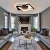 ZMH Deckenlampe LED Deckenleuchte Wohnzimmer: 44W Wohnzimmerlampe Schwarz Schlafzimmerlampe dimmbar mit Fernbedienung Modern Design Küchenlampe Deckenbeleuchtung aus Metall für Esszimmer Büro Bild 2