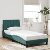 vidaXL Bettgestell mit LED ohne Matratze "Hanko" Dunkelgrün 90x200 cm Samt 3213760 Bild 4