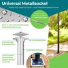 KESSER® Metall Universal Bodenplatte Sonnenschirmständer für Sonnenschirm - Ampelschirm - Kurbelschirm | Bodenanker, Inkl. Handschuhe | 16 x 16 cm Silber Bild 5
