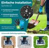 KESSER® Metall Universal Bodenplatte Sonnenschirmständer für Sonnenschirm - Ampelschirm - Kurbelschirm | Bodenanker, Inkl. Handschuhe | 16 x 16 cm Silber Bild 3