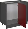 Eckunterschrank R-Line Rot 86 cm J-Shape AP Marmor Vicco Bild 4
