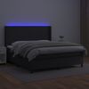 vidaXL Boxspringbett mit Matratze & LED Schwarz 160x200 cm Kunstleder 3139271 Bild 3