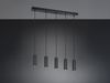 Moderne Pendelleuchte SOKA 5-flammig aus Metall Schwarz, Breite 85cm Bild 3
