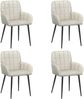 vidaXL Esszimmerstühle 4 pcs Samt (V) Creme 57 x 50 x 85 cm 3428171 Bild 2