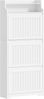 Schuhschrank, Schuhregal Schuhkipper Schmal, Schuhkommode, Verstellbar, Schuhaufbewahrung für Eingang, Flur, Wohnzimmer, 16 Paar, 3 Klappen(60B cm), Weiß Bild 2