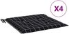 vidaXL Gartenstuhl-Kissen 4 Stk. Schwarz Karomuster 40x40x4 cm Stoff 361015 Bild 2