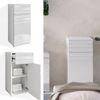 Vicco 'Freddy' Midischrank, Spanplatte, Hochglanz, 36,4 x 79 x 31 cm, Weiß Bild 2