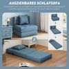 HOMCOM Schlafsofa Gästebett mit Bettfunktion, Kissen, Schlafsessel klappbar 1 Teile, für Wohnzimmer, Schlafzimmer, bis 120 kg Belastbar, Dunkelblau Bild 4