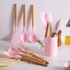 Küchenhelfer Küchenutensilien Set mit Ständer 12-tlg. pink RUNGASSI UT14 Bild 2
