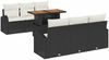 vidaXL Garten-Sofa-Set mit Kissen 7 pcs Schwarz und Creme 3349529 Bild 2