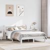 Doppelbett, Bettgestell Modernen mit Kopfteil ohne Matratze Weiß 150x200 cm d1021e Bild 2