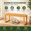 Zedelmaier Sitzbank Schuhbank aus Bambus mit Sitzfläche, Schuhregal 76 x 42 x 32 cm Bild 3