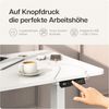 Desktronic Elektrisch Höhenverstellbarer Schreibtischgestell HomePro, Weiß, mit Memory-Funktion, Anti-Kollisions Technologie, USB-A und USB-C-Ladeanschlüssen Bild 4