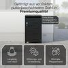 STEELSØN 'Diorus' Mülltonnenbox 1er 240 Liter, graphitschwarz, Mülltonnenverkleidung aus Stahl mit Sichtstreifen, wetterfest, 116x80x69 cm, abschließbare Müllbox für 1 Tonne Bild 5