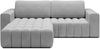 Eltap 'Bonett' Ecksofa mit Schlaffunktion, 92 x 175 x 250 cm, Hellgrau, Links Bild 2