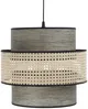 BPS Koncept DUM-017 Hängeleuchte DOBLO PVC-Kunststoff, mit Rattan und Dekor grau, beige 1xE27 60W H:117cm Ø40cm dimmbar Bild 2