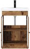 vidaXL Badezimmermöbel-Set Altholz 78,5 x 37,5 x 81 cm Holzwerkstoff 3404202 Bild 3