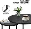 Modern Rund Couchtisch 2er Set Marmormuster Wohnzimmer Büro Bild 5