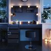 Schminktisch Sherry Anthrazit 120 cm mit LED Beleuchtung und Hocker Vicco Bild 5