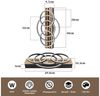 ZMH LED Deckenleuchte Dimmbar Holz Deckenlampe: 2/3-Ringen Wohnzimmerlampe, LED fest integriert, 3000-6500K, Schwarz Deckenbeleuchtung mit Fernbedienung Design Bild 2