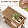 COSTWAY Bücherregal, Standregal 3 Ebenen, Holz, Leiterregal 90 x 39,5 x 90 cm Bild 3