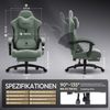 Dowinx Gaming-Stuhl Bürostuhl mit Beheizter Massage Lendenwirbelstütze (Packung), Gamer Stuhl Stoff mit Tasche Frühling Kissen und Fußstütze Bild 2