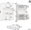 Merax 180cm Küchenschränke, Hochschrank mit App-Steuerung verstellbare Einlegeböden Stauraum mit Arbeitsfläche für Küche Esszimmer, Sideboards mit LED-Beleuchtung, Weiß Bild 4