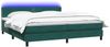 vidaXL Boxspringbett mit Matratze & LED Dunkelgrün 180x220 cm Samt 3316848 Bild 3