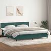 vidaXL Boxspringbett mit Matratze & LED Dunkelgrün 180x220 cm Samt 3316848 Bild 4