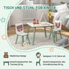 Kindertisch mit 2 Stühlen Set Massivholz 60x60 cm Mit Motiv Für Kinder 3-8 Jahre Mal- & Spieltisch Kinderzimmer Sitzgruppe Bild 5