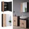 Badspiegelschrank Irma Anthrazit/Goldkraft Eiche 60 x 75 cm Vicco Bild 2