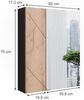 Badspiegelschrank Irma Anthrazit/Goldkraft Eiche 60 x 75 cm Vicco Bild 3