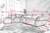 KAWOLA Sofa RISO Ecksofa mit motorischer Sitztiefenverstellung Leder schwarz Recamiere links 81 x 240 x 263 cm Bild 3