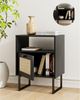 Boho Rattan Nachttisch mit Schublade und Eiche Regal Bild 3