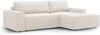 Micadoni Schlaf-Ecksofa Jodie 3-Sitzer Rechts Strukturierter Stoff Helles Beige Bild 2