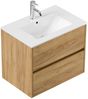 Badmöbelset Taifun 70cm 2tlg mit Spiegelschrank eiche gold : Eiche Gold Bild 2